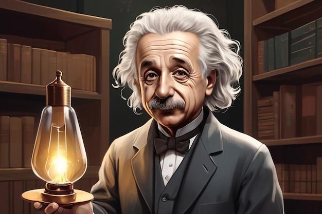 Foto illustrazione di albert einstein