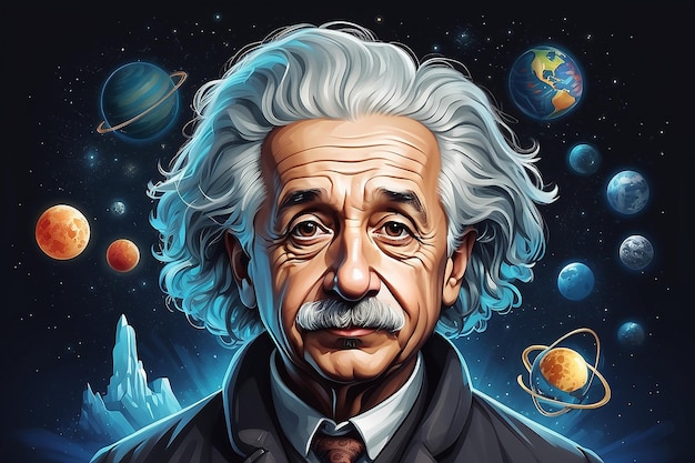 Illustration of Albert Einstein