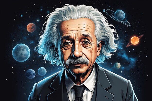 Illustration of Albert Einstein