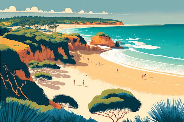 Foto illustrazione dell'algarve, portogallo