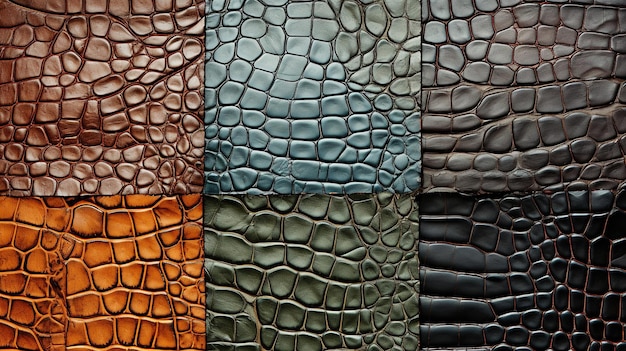 Illustration of alligator skin tiles texture