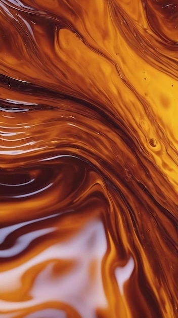 Illustration of amber color liquid texture for abstract background