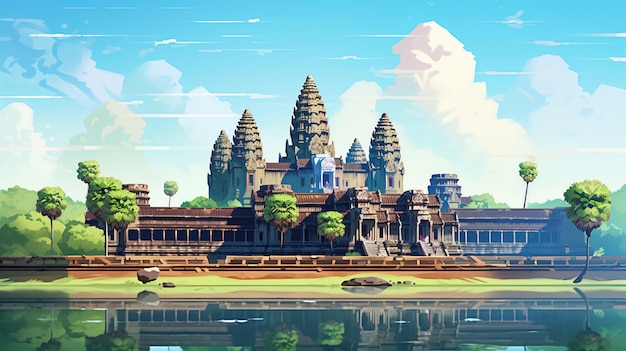 Illustration of the Angkor Wat