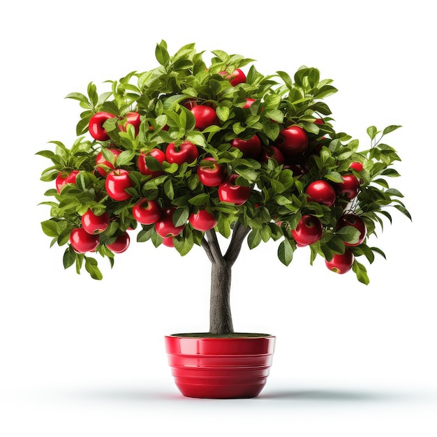 illustration apple tree container growth