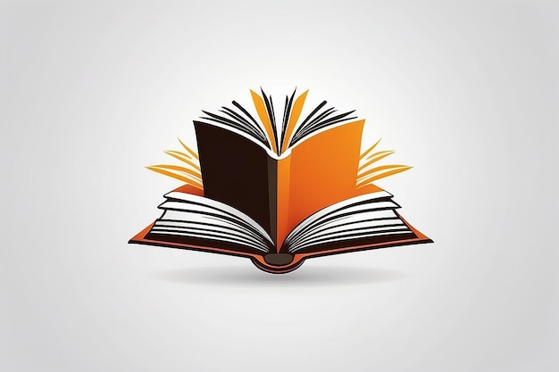 Illustration art of book logo on isolated background