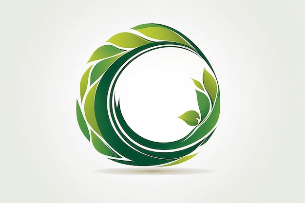 Illustration art of a leaf human logo with isolated background
