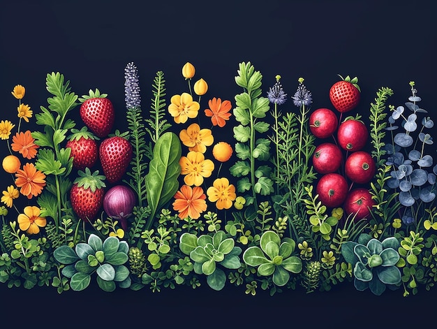 Illustration artistic web design food banner design