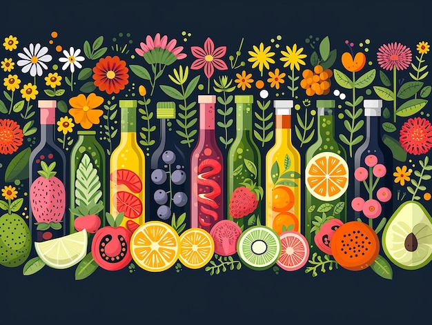 Photo illustration artistic web design food banner design
