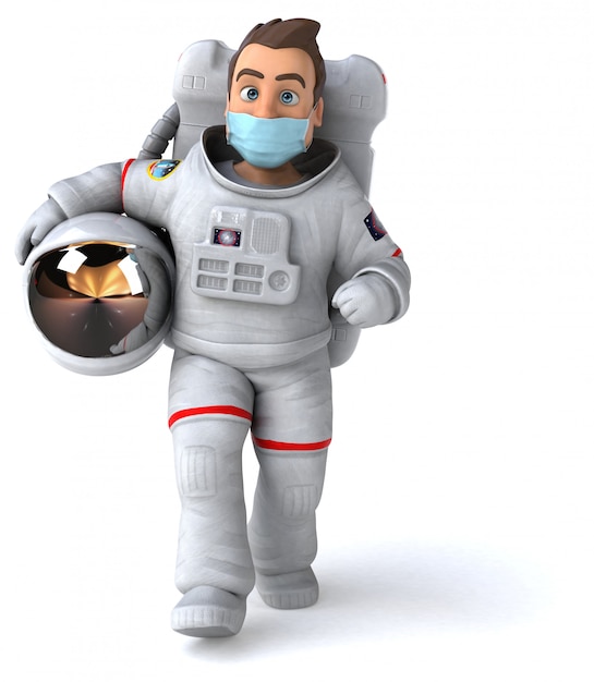 Illustration of an astronaut with a mask