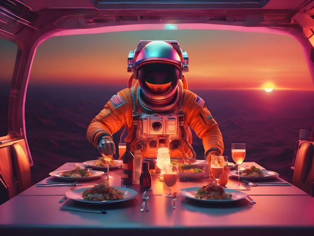 Photo illustration of an astronaut
