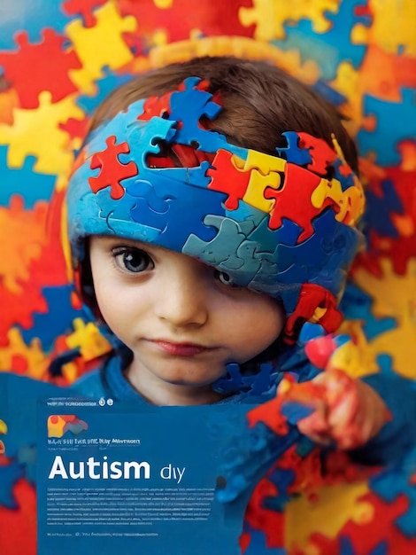 Illustration of Autism Awareness Day Flyer Poster