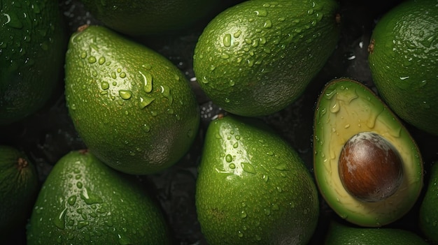 Photo illustration of avocados