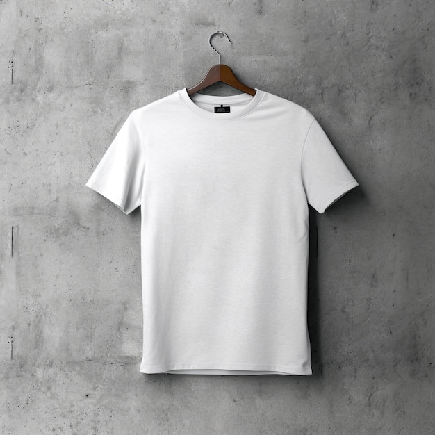 Illustration of awhite plain tshirt mockup AI Generated