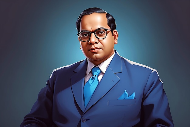 Babasaheb Bhimrao Ambedkar Ambedkar Jayanti의 일러스트레이션 인도의 아버지