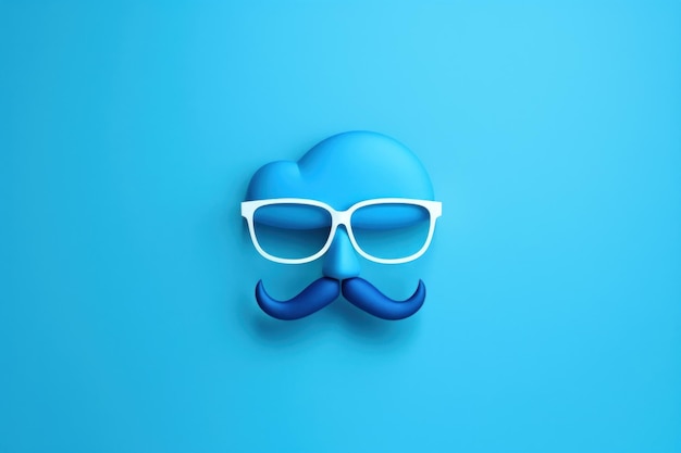 Illustration background with a mustache international men's day or father's day