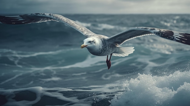 Illustration of a beautiful bird seen up close