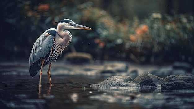 Illustration of a beautiful bird seen up close