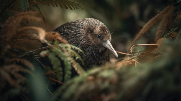 Illustration of a beautiful bird seen up close