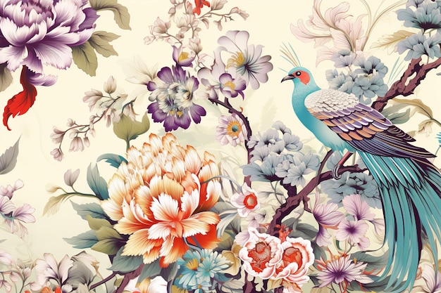 illustration of beautiful floral oriental ornamental pattern with