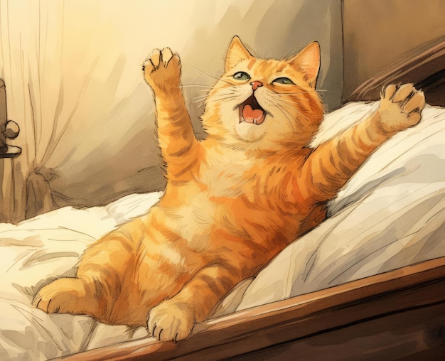 Иллюстрация красивого котенка