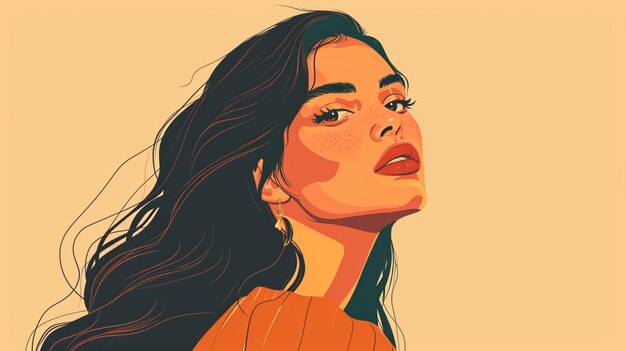 illustration of a beautiful lady