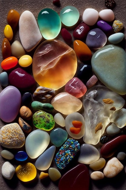 Illustration of beautiful stones Generative Ai