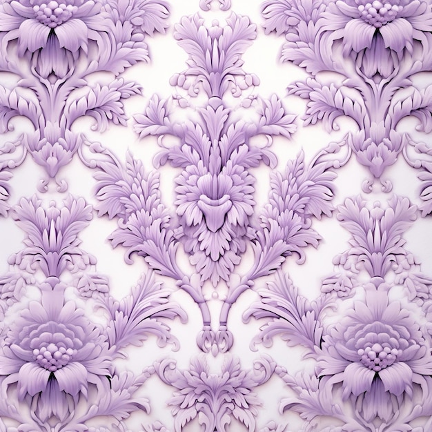 Foto illustrazione di bella simmetrica vintage damas kmauve viola bla