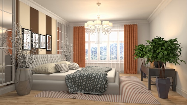 Illustration of the bedroom interior