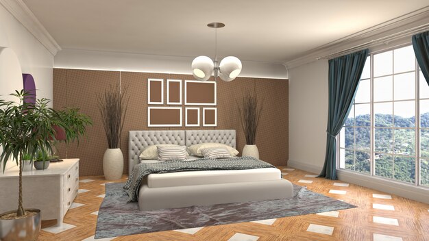 Illustration of the bedroom interior