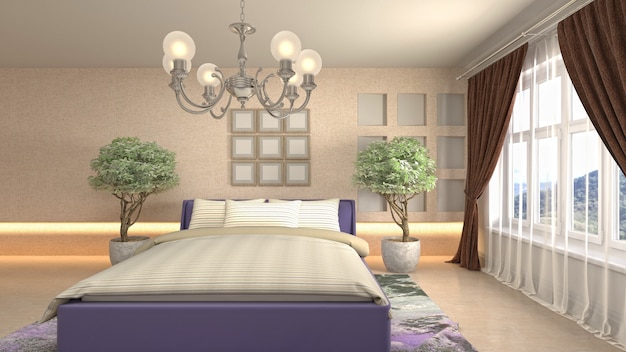 Illustration of the bedroom interior