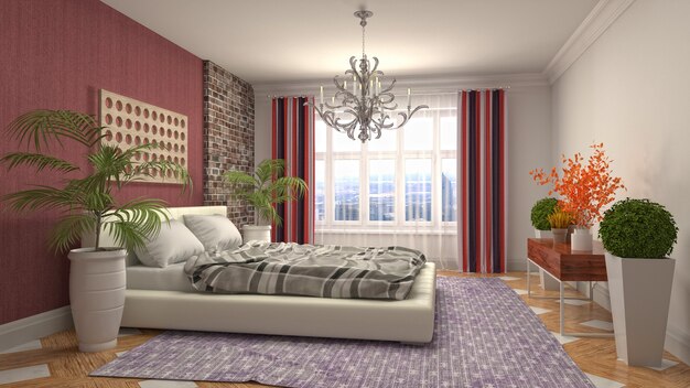 Illustration of the bedroom interior