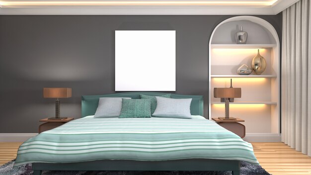 Illustration of the bedroom interior