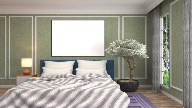 Illustration of the bedroom interior