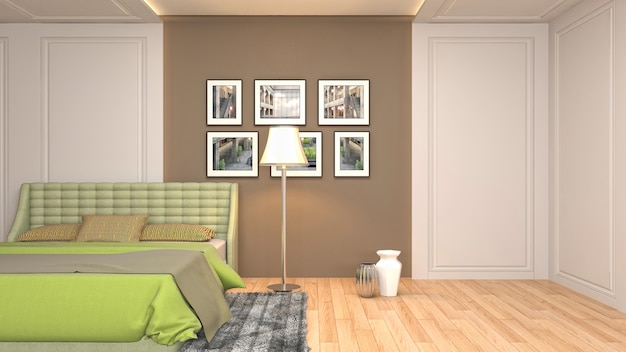 Illustration of the bedroom interior