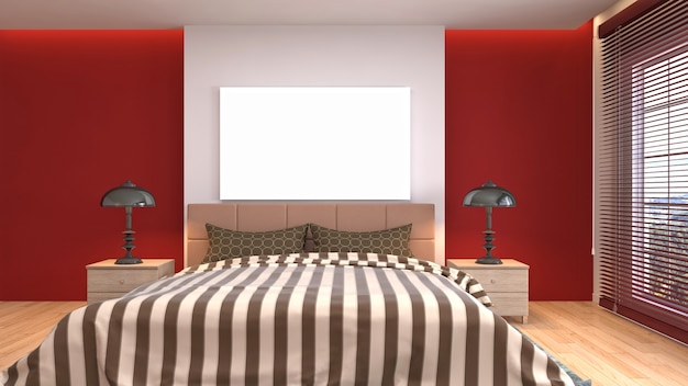 Illustration of the bedroom interior