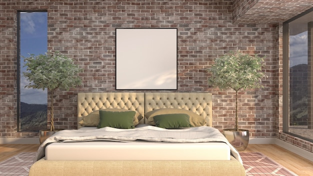 Illustration of the bedroom interior