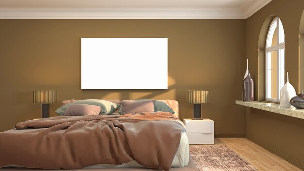 Illustration of the bedroom interior