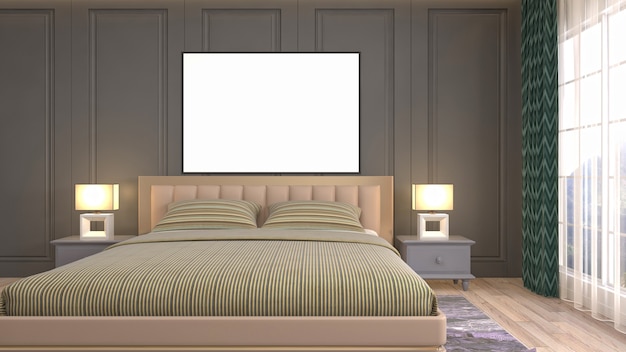 Illustration of the bedroom interior