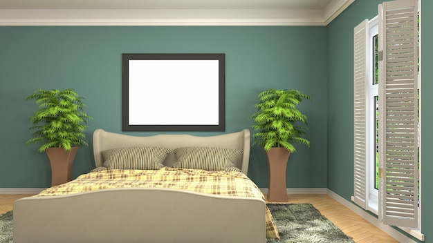 Illustration of the bedroom interior