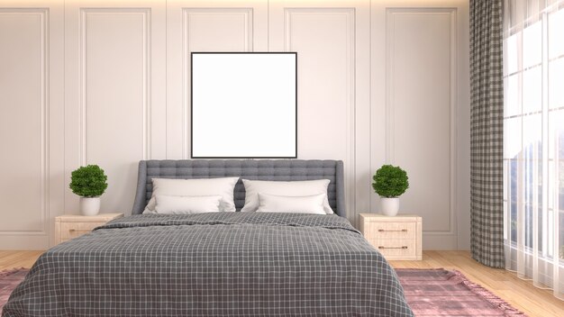 Illustration of the bedroom interior