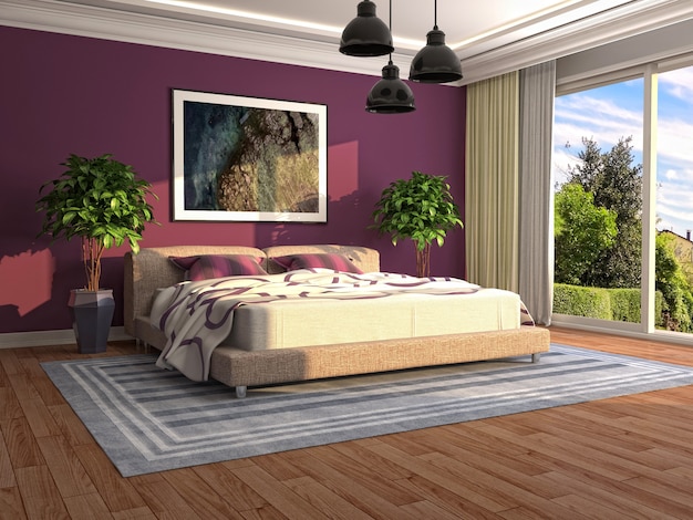 Illustration of the bedroom interior