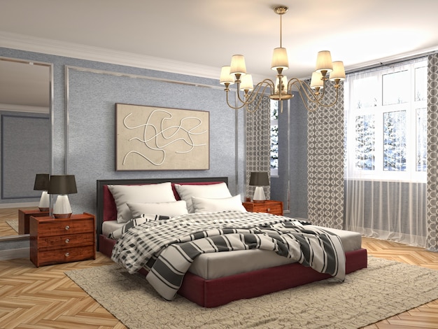 Illustration of the bedroom interior