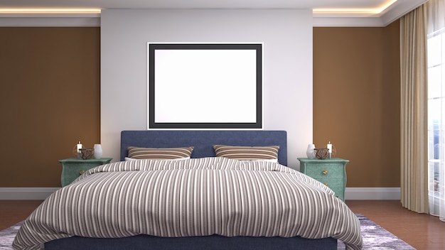 Illustration of the bedroom interior