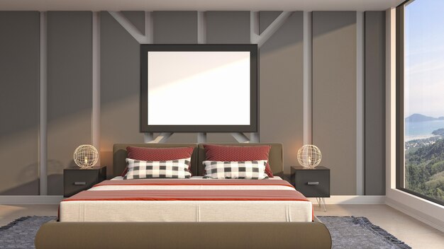 Illustration of the bedroom interior