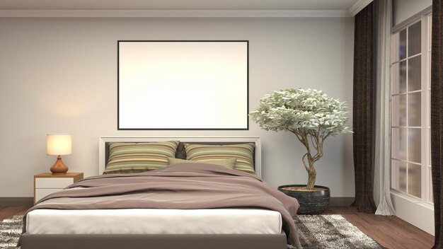 Illustration of the bedroom interior