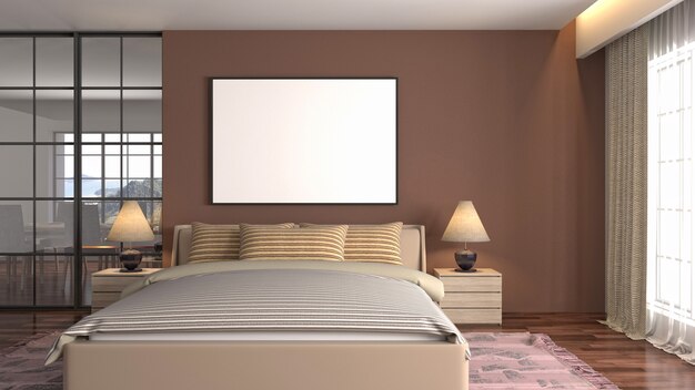 Illustration of the bedroom interior