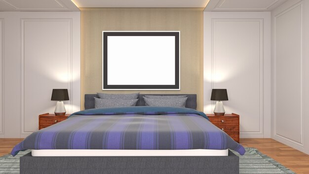 Illustration of the bedroom interior