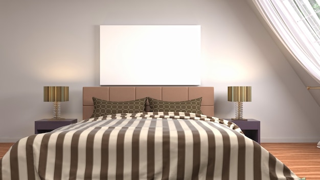 Illustration of the bedroom interior