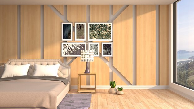 Illustration of the bedroom interior