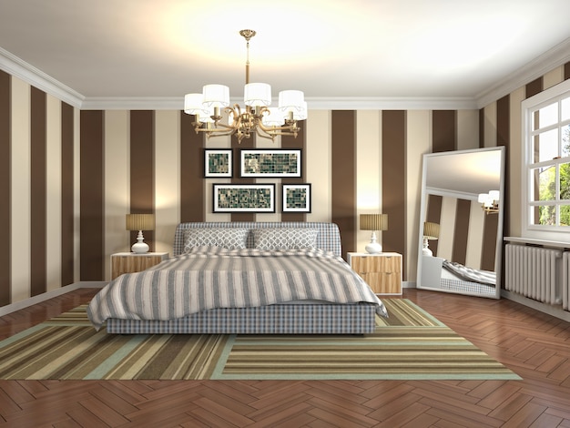 Illustration of the bedroom interior